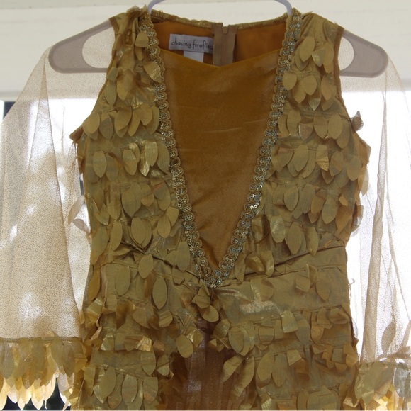Chasing Fireflies Golden Phoenix Costume Size 10 - Picture 7 of 15